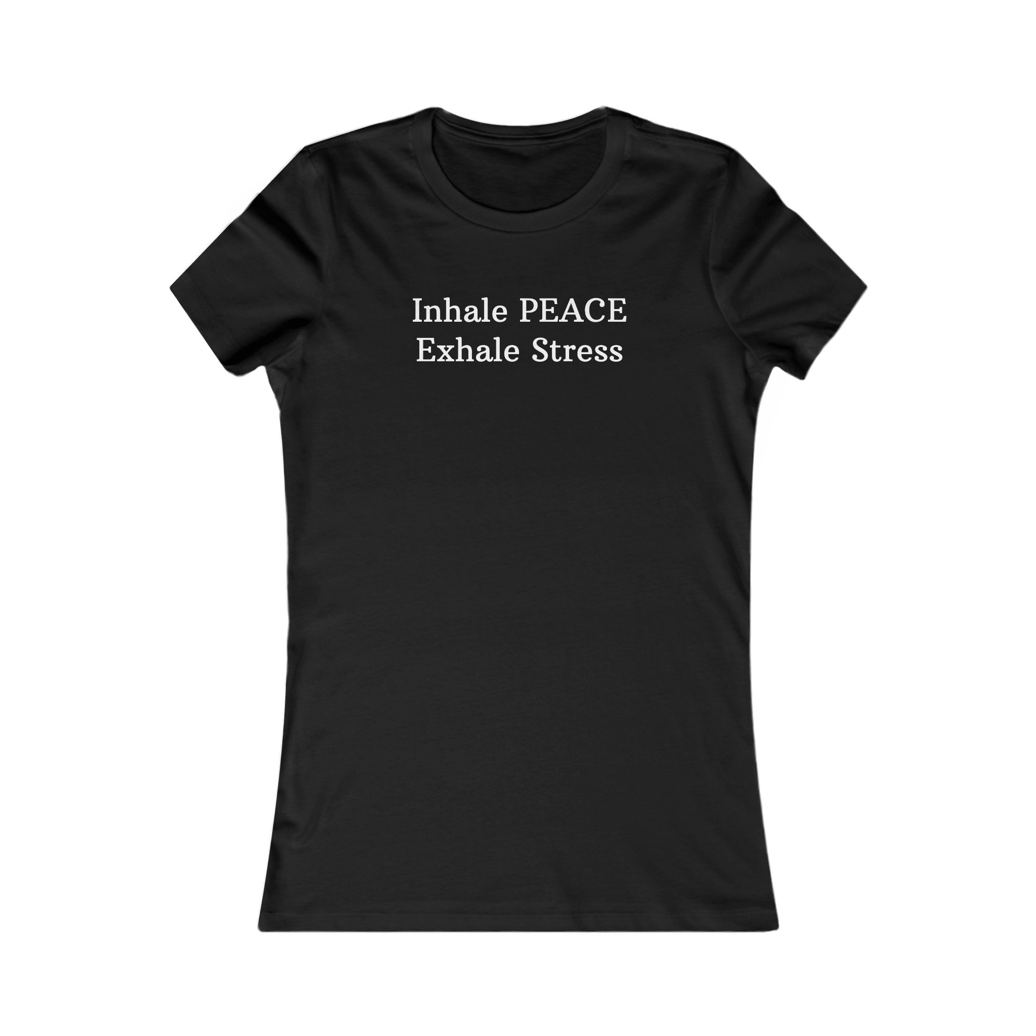 Inhale PEACE Exhale Stress Women's Tee — Relaxation Mindfulness Graphic T-Shirt - Image 4