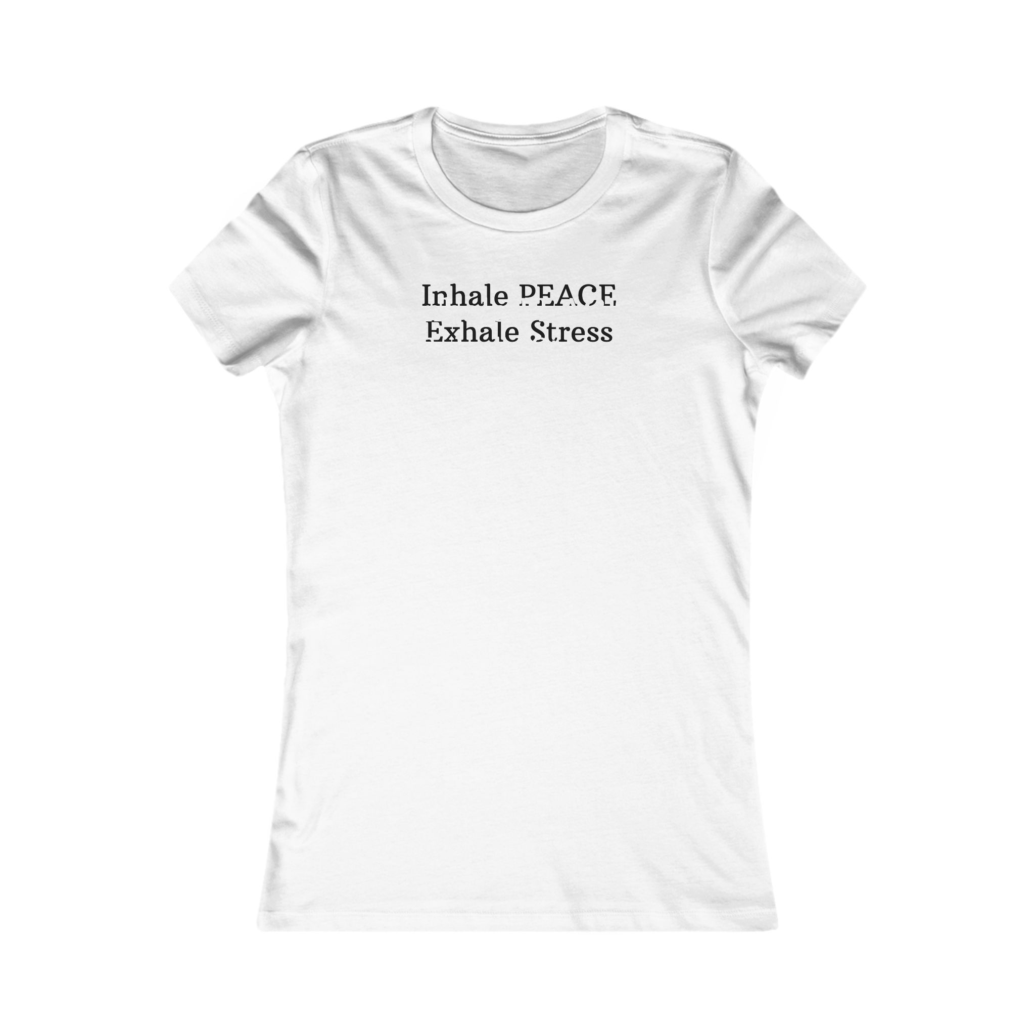 Inhale PEACE Exhale Stress Women's Tee — Relaxation Mindfulness Graphic T-Shirt - Image 2